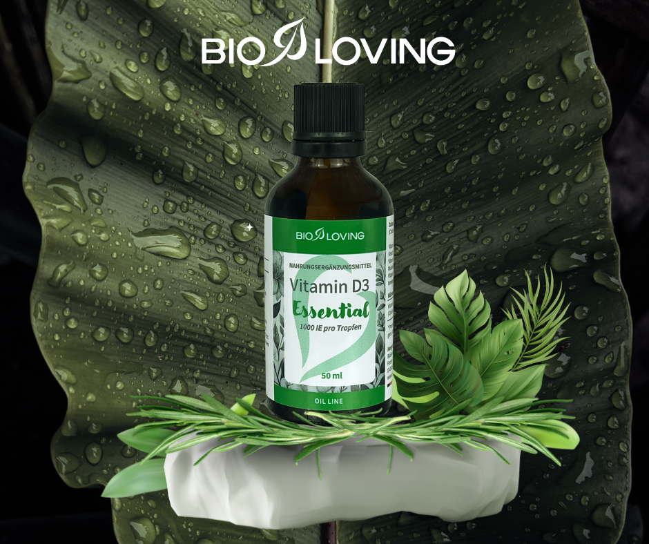 Huile de vitamine D3 - Essentielle - Liquide – 50 ml environ 1700 gouttes | 1 goutte = 25 µg (1000 UI)